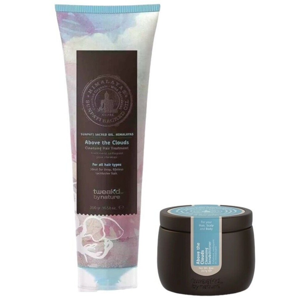 Tweak'd By Nature Above The Clouds Hair Treatment & Cleansing Scrubditioner Set